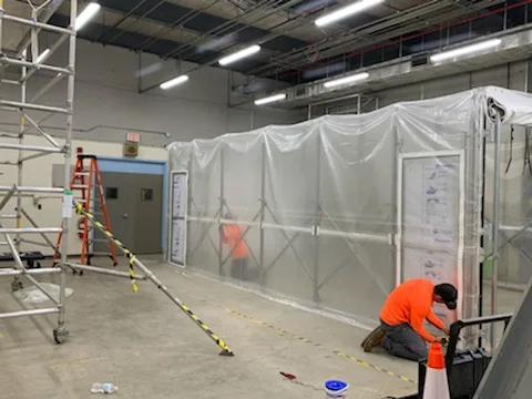 Retractable Welding Booth